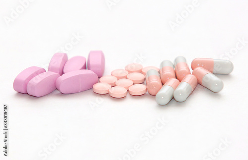 Different kinds of pills  medication  drug