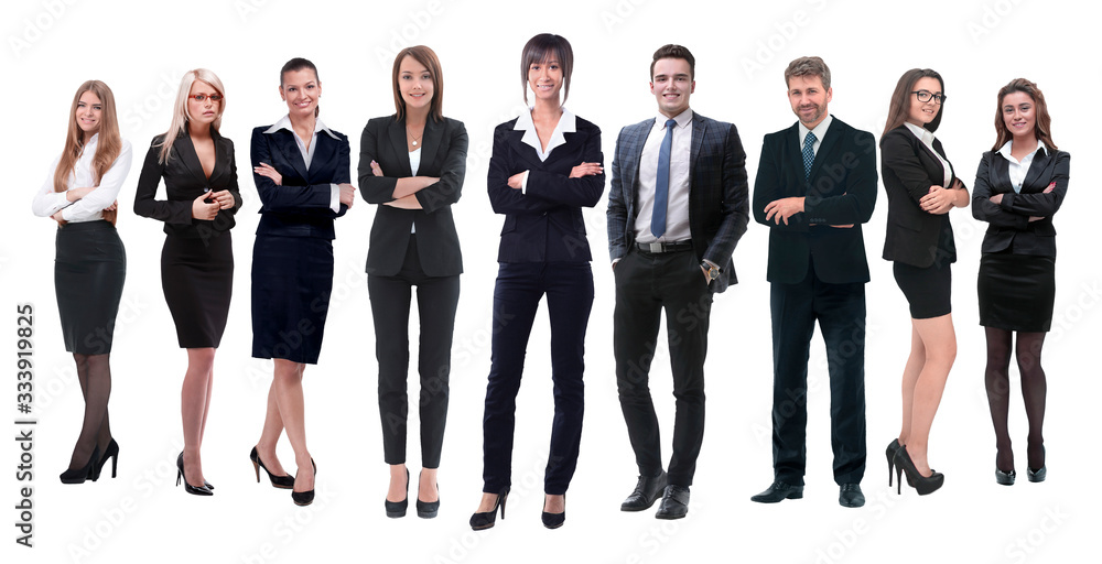 in full growth.professional business team isolated on white in full growth.professional business team isolated on white