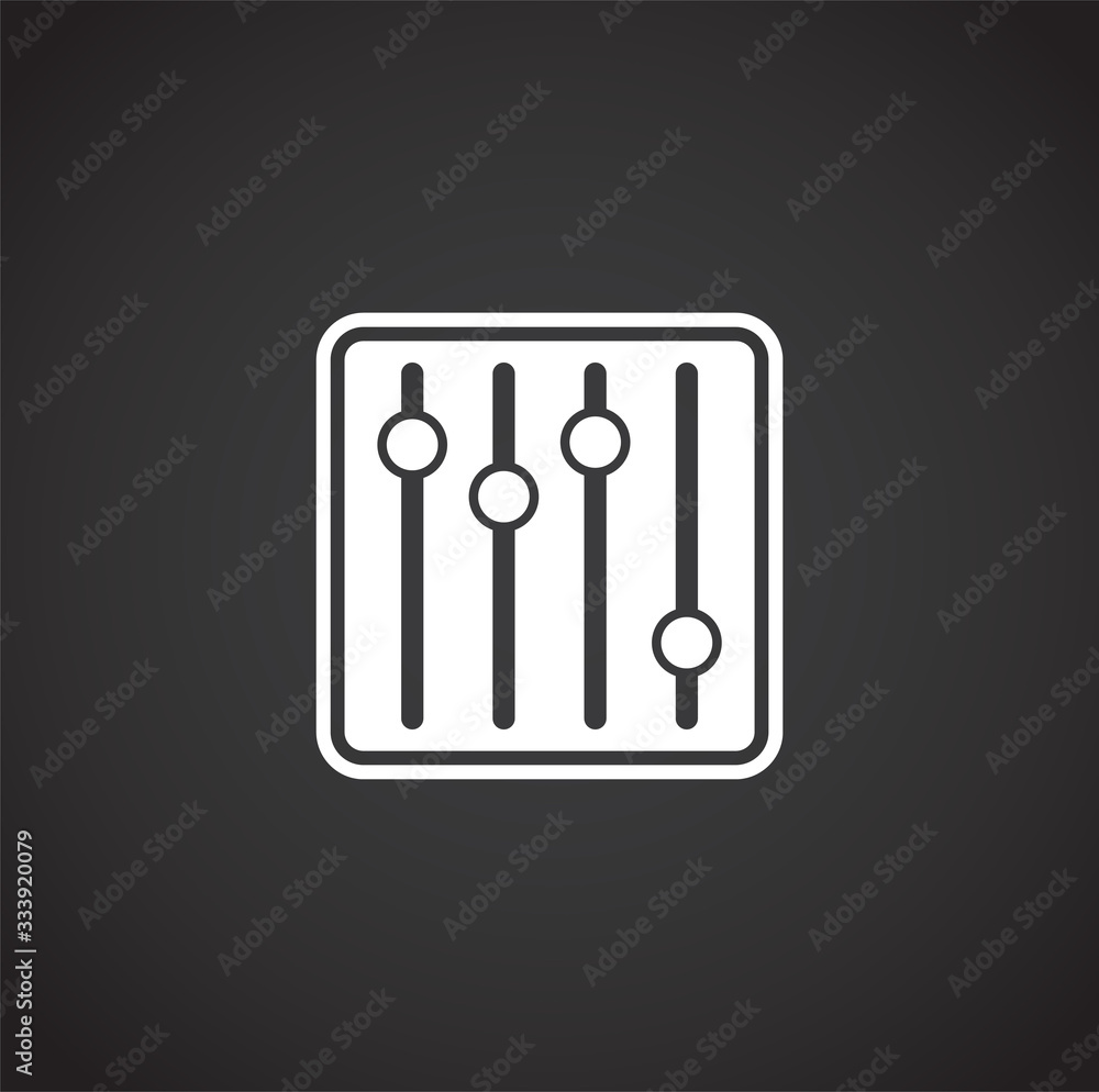 Equalizer related icons set on background for graphic and web design. Creative illustration concept symbol for web or mobile app Equalizer related icons set on background for graphic and web design. Creative illustration concept symbol for web or mobile app