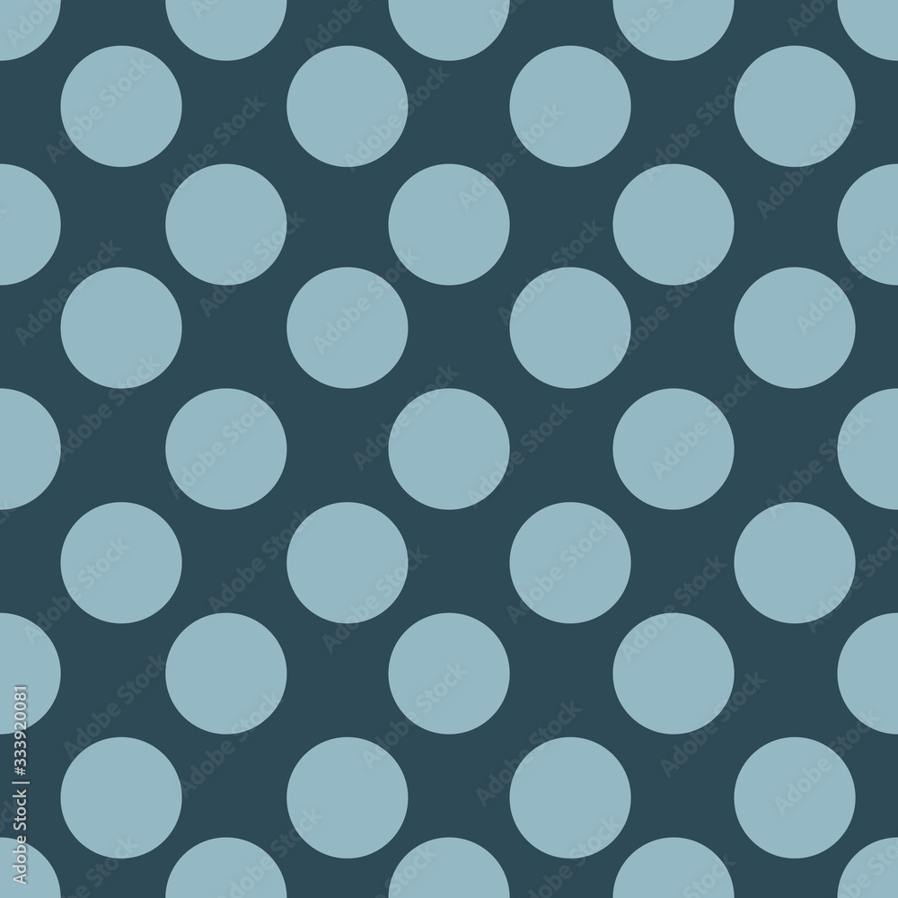 Big blue dots repeat seamless pattern print. Big blue dots repeat seamless pattern print.