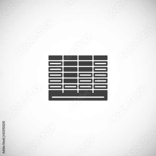 Equalizer related icons set on background for graphic and web design. Creative illustration concept symbol for web or mobile app