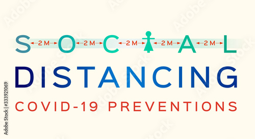Social distancing concept, Covid-19 preventions