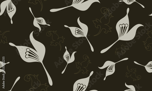 seamless pattern bellflower for wallpaper,printing,textile,and background.