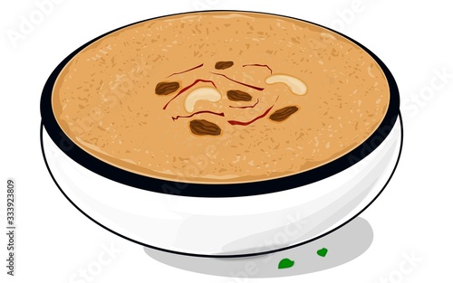 Badam halwa indian Rajasthani Food Vector