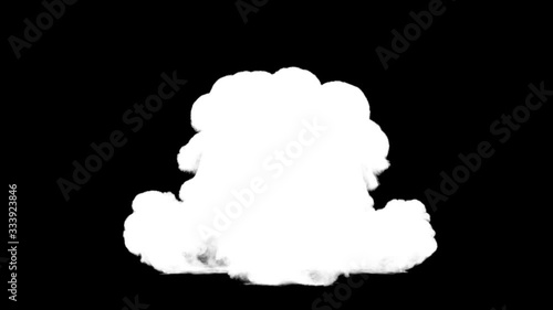 Massive Explosion on Black and Green Screen or Chroma Key background. Alpha Matte is Included.