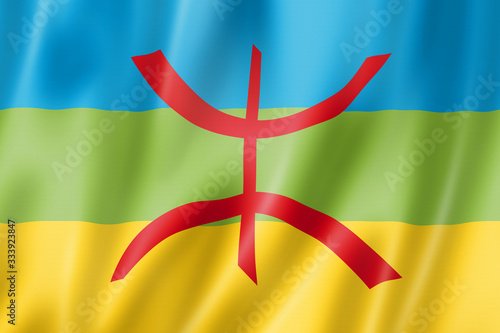 фотографія Berber ethnic flag, Africa