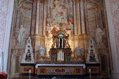 Main altar in the Church of Saint Catherine of Alexandria in Zagreb, Croatia