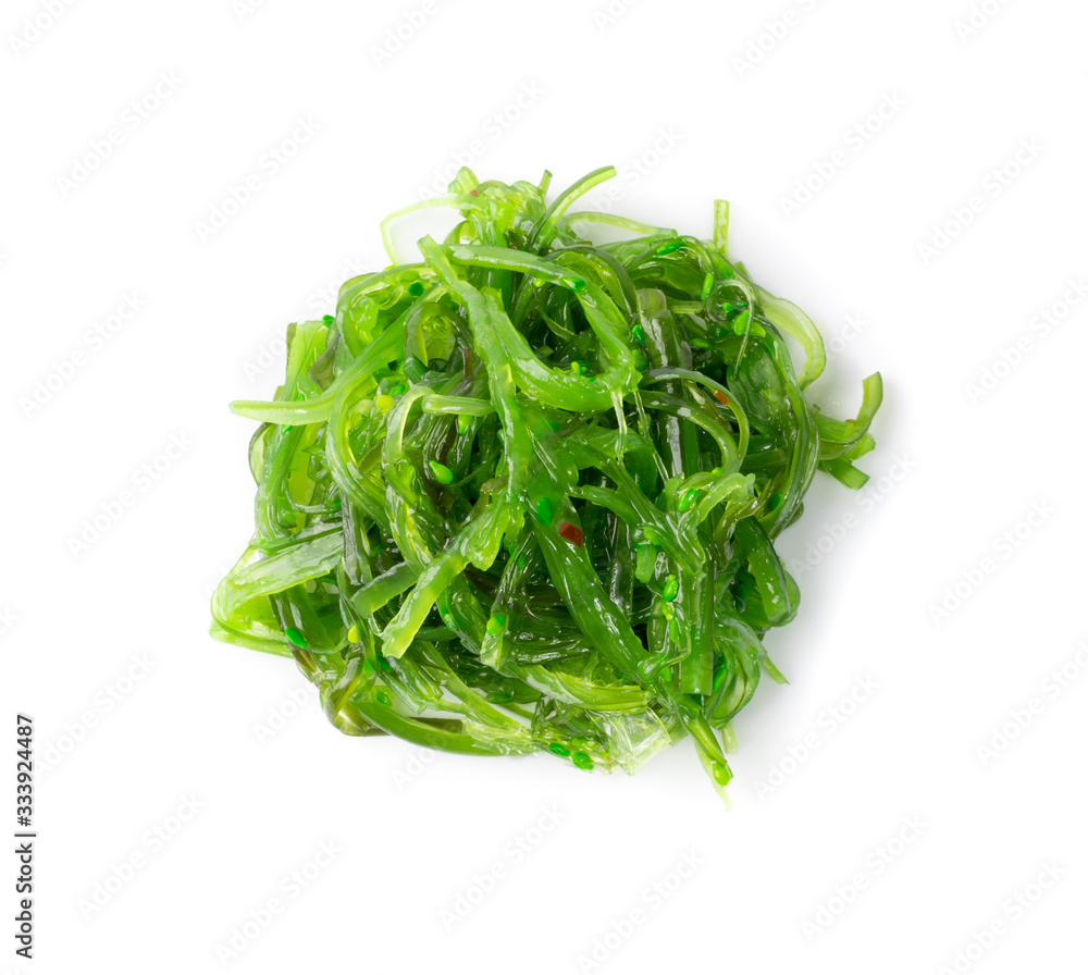 Chukka Seaweed Salad Isolated on White Background Chukka Seaweed Salad Isolated on White Background