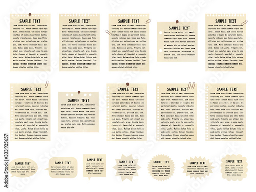 フレームセット＿メモ帳＿水彩風＿文字あり