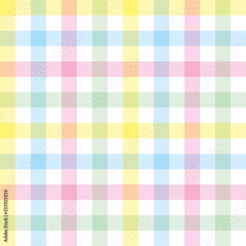 checkered background of stripes in yellow, green, pink, blue and white
