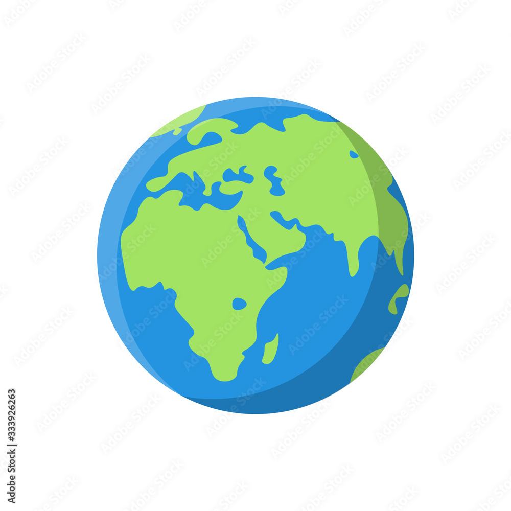 earth globe illustration design elements. flat icon