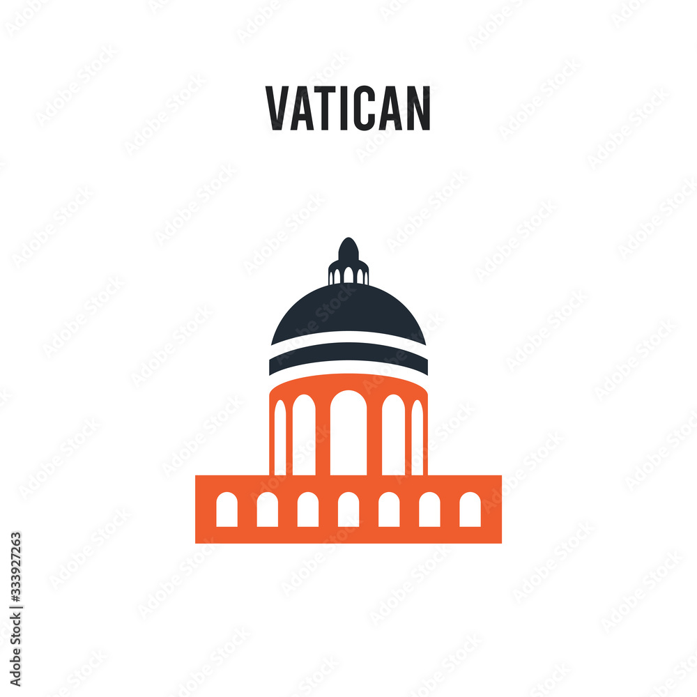 Vatican vector icon on white background. Red and black colored Vatican icon. Simple element illustration sign symbol EPS
