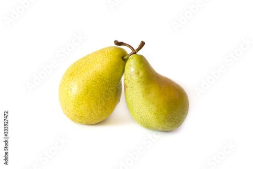 fresh slice pear on white background isolated