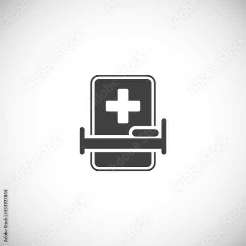 Quarantine related icon on background for graphic and web design. Creative illustration concept symbol for web or mobile app