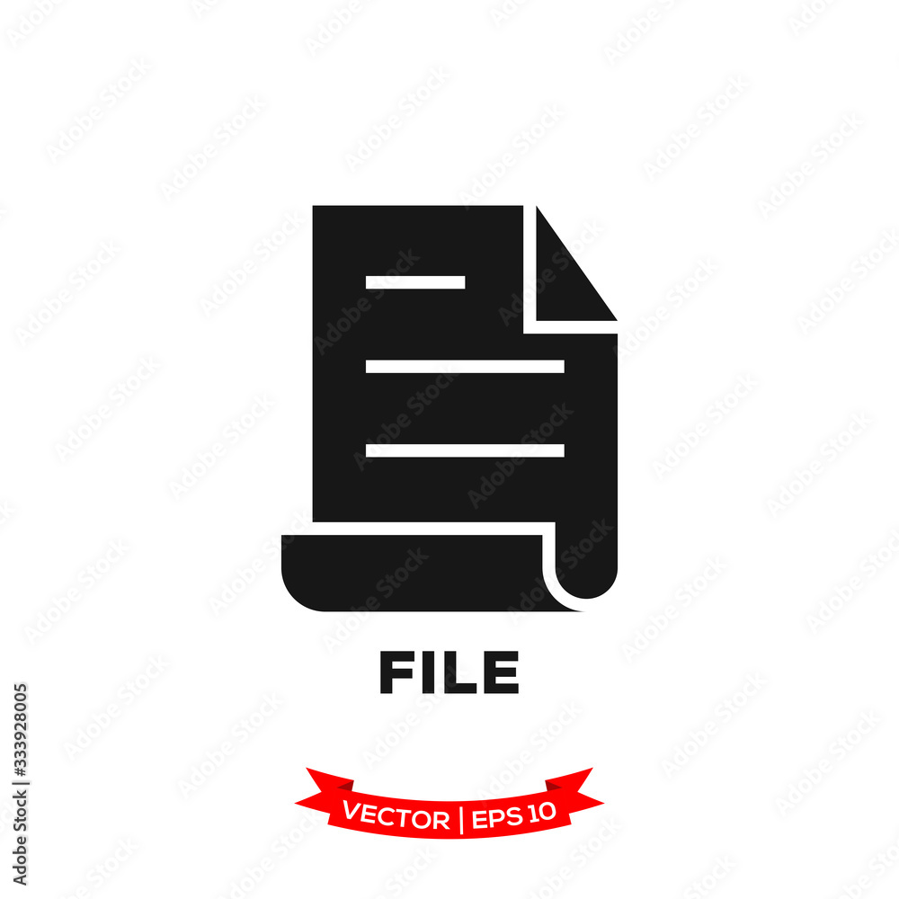 file icon in trendy flat style, document icon file icon in trendy flat style, document icon