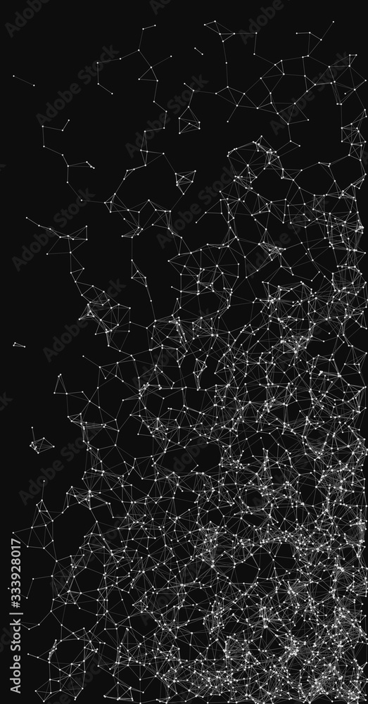 Obraz premium Network Mesh Random Procedural Art background illustration