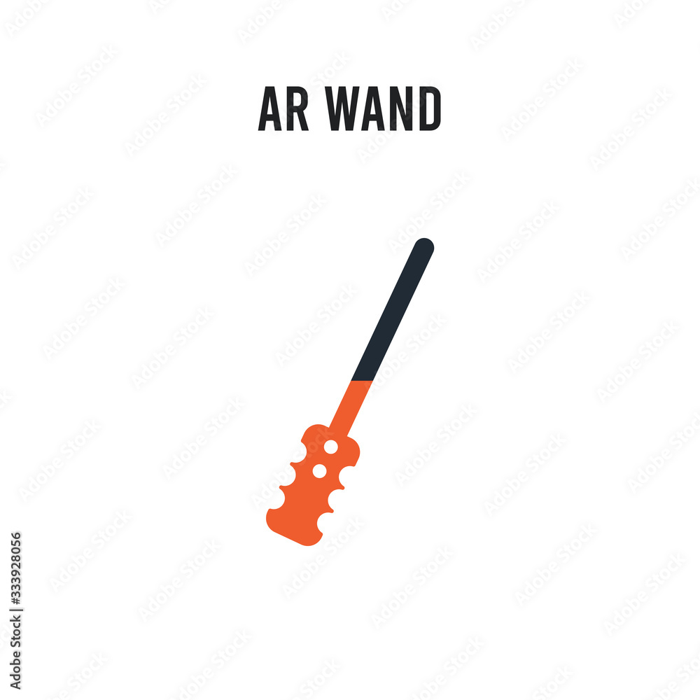 Ar wand vector icon on white background. Red and black colored Ar wand icon. Simple element illustration sign symbol EPS Ar wand vector icon on white background. Red and black colored Ar wand icon. Simple element illustration sign symbol EPS