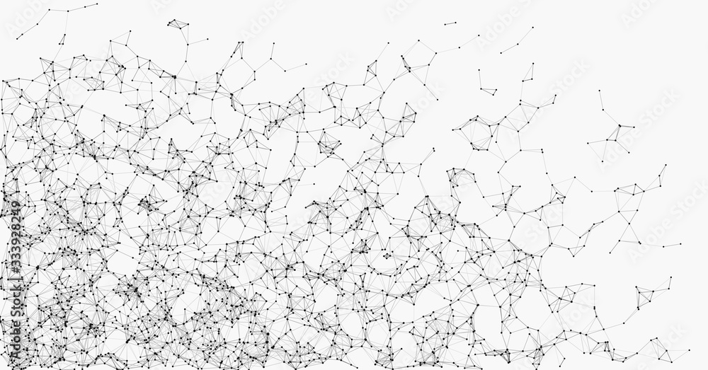 Network Mesh Random Procedural Art background illustration