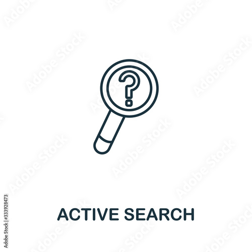 Active Search icon from seo collection. Simple line Active Search icon for templates, web design and infographics