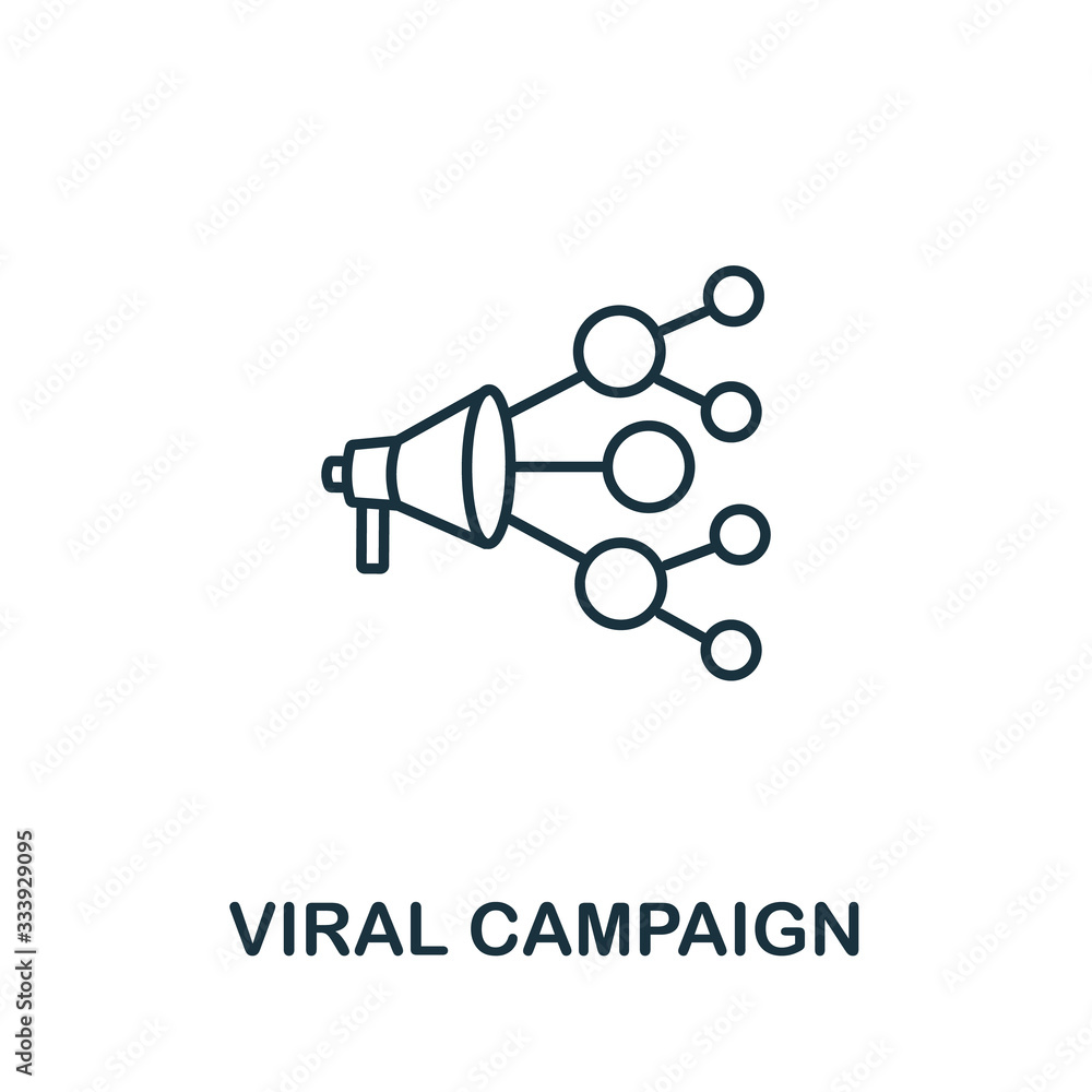 Viral Compaign icon from seo collection. Simple line Viral Compaign icon for templates, web design and infographics