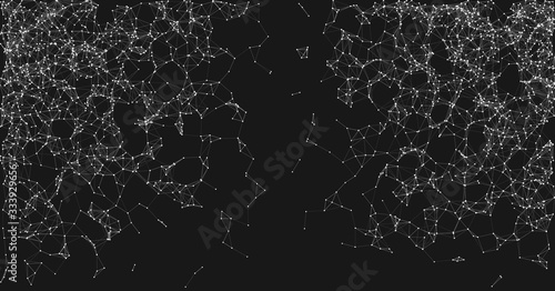 Network Mesh Random Procedural Art background illustration