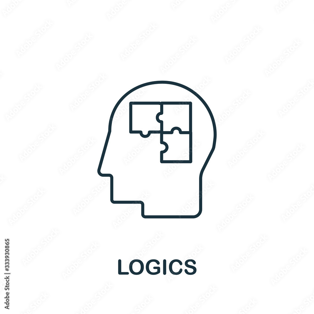 Logics icon from science collection. Simple line element Logics symbol for templates, web design and infographics