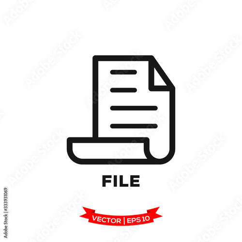 file icon in trendy flat style, document icon © pambudi