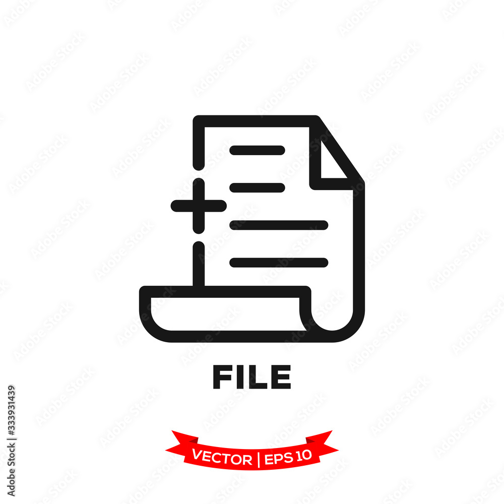 add file icon in trendy flat style, file icon add file icon in trendy flat style, file icon