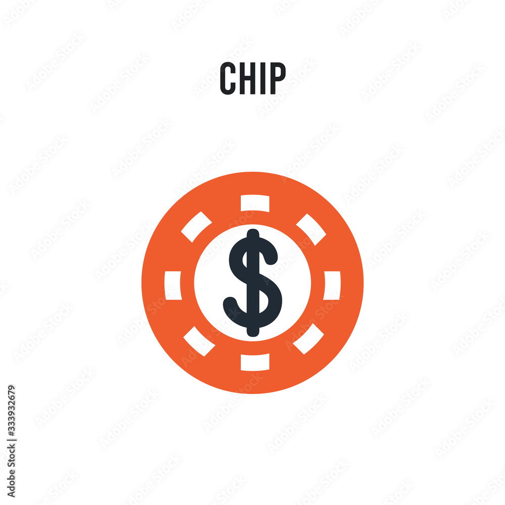 chip vector icon on white background. Red and black colored chip icon. Simple element illustration sign symbol EPS chip vector icon on white background. Red and black colored chip icon. Simple element illustration sign symbol EPS