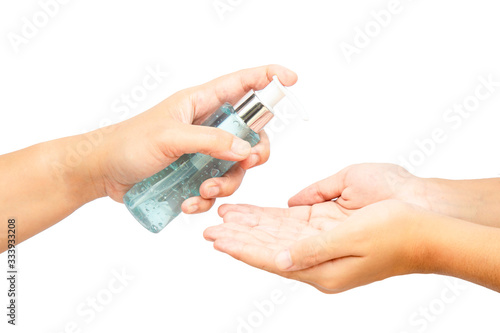 Alcohol gel for hand washing to prevent viruses or coronavirus or covid-19.