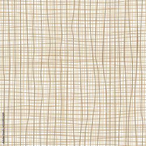 Seamless pattern, texture of burlap, canvas. Brown vector background. 