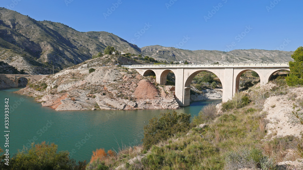 Bridge over the river Sella near the village of Orxeta, Spain