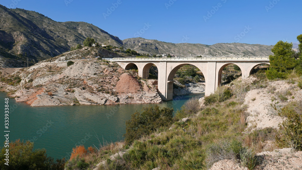 Bridge over the river Sella near the village of Orxeta, Spain