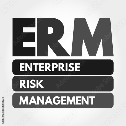 ERM - Enterprise Risk Management acronym, business concept background