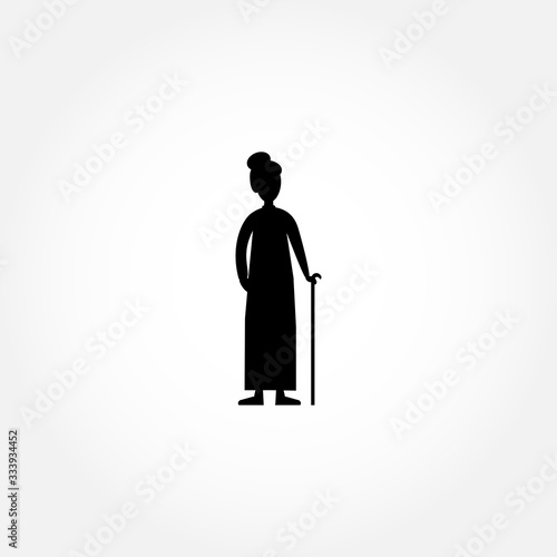 old woman vector icon design element