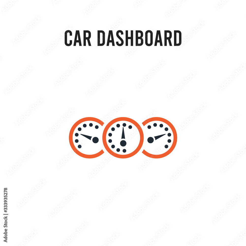 car dashboard vector icon on white background. Red and black colored car dashboard icon. Simple element illustration sign symbol EPS car dashboard vector icon on white background. Red and black colored car dashboard icon. Simple element illustration sign symbol EPS