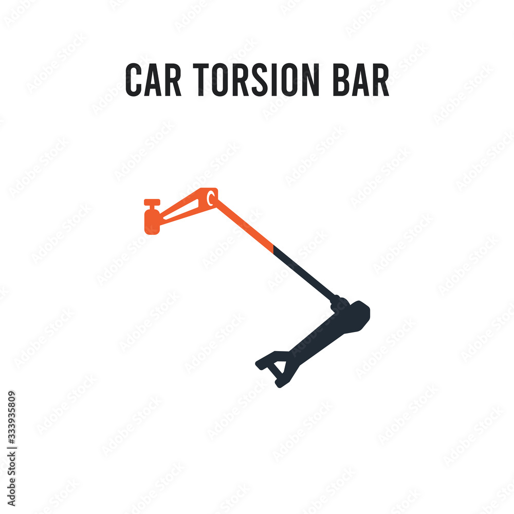 car torsion bar vector icon on white background. Red and black colored car torsion bar icon. Simple element illustration sign symbol EPS car torsion bar vector icon on white background. Red and black colored car torsion bar icon. Simple element illustration sign symbol EPS