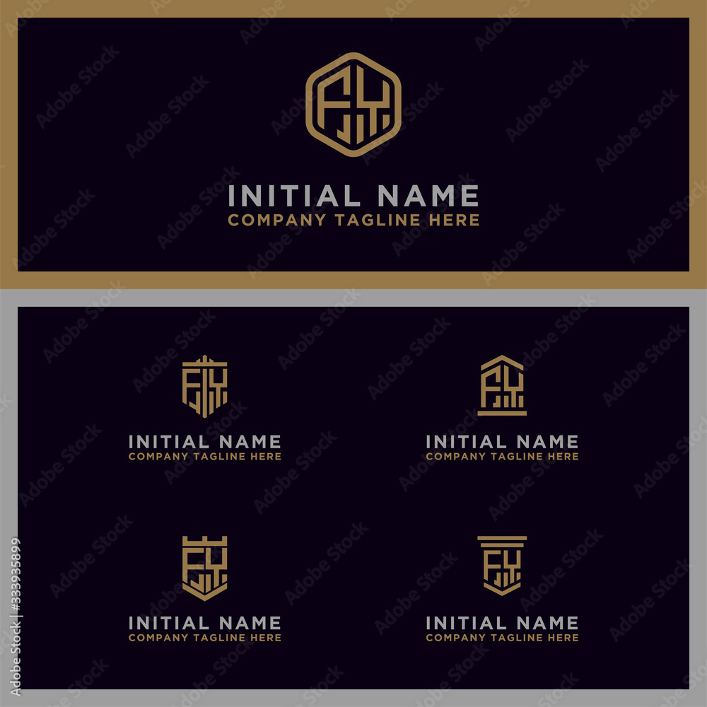 Inspiring logo design Set, for companies from the initial letters of the FY logo icon. -Vectors Inspiring logo design Set, for companies from the initial letters of the FY logo icon. -Vectors