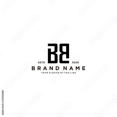 letter BB logo design vector