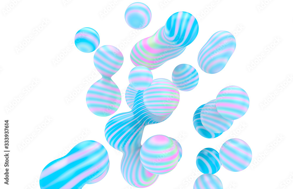 Abstract 3d art background. Holographic floating liquid blobs, soap bubbles, metaballs. Abstract 3d art background. Holographic floating liquid blobs, soap bubbles, metaballs.