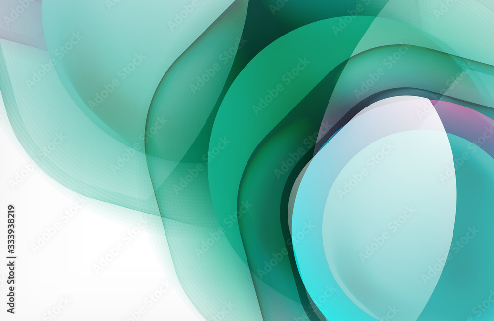 Abstract background - glass shiny transprent hexagon shapes overlapping eath other. Vector Illustration For Wallpaper, Banner, Background, Card, Book Illustration, landing page