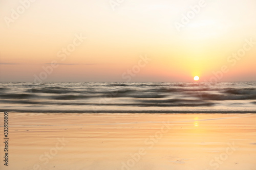 Soft focus of the beach in sunset time.