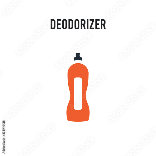deodorizer vector icon on white background. Red and black colored deodorizer icon. Simple element illustration sign symbol EPS