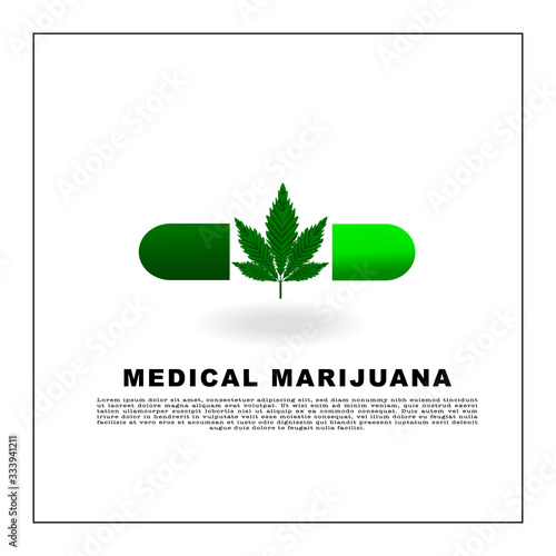 medical marijuana or CBD concept vector