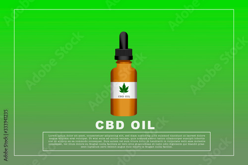 Cannabis oil or CBD oil concept vector