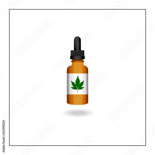 Cannabis oil or CBD oil concept vector