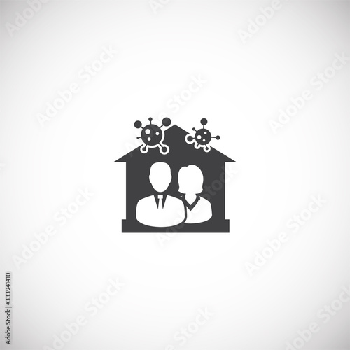 Quarantine related icon on background for graphic and web design. Creative illustration concept symbol for web or mobile app