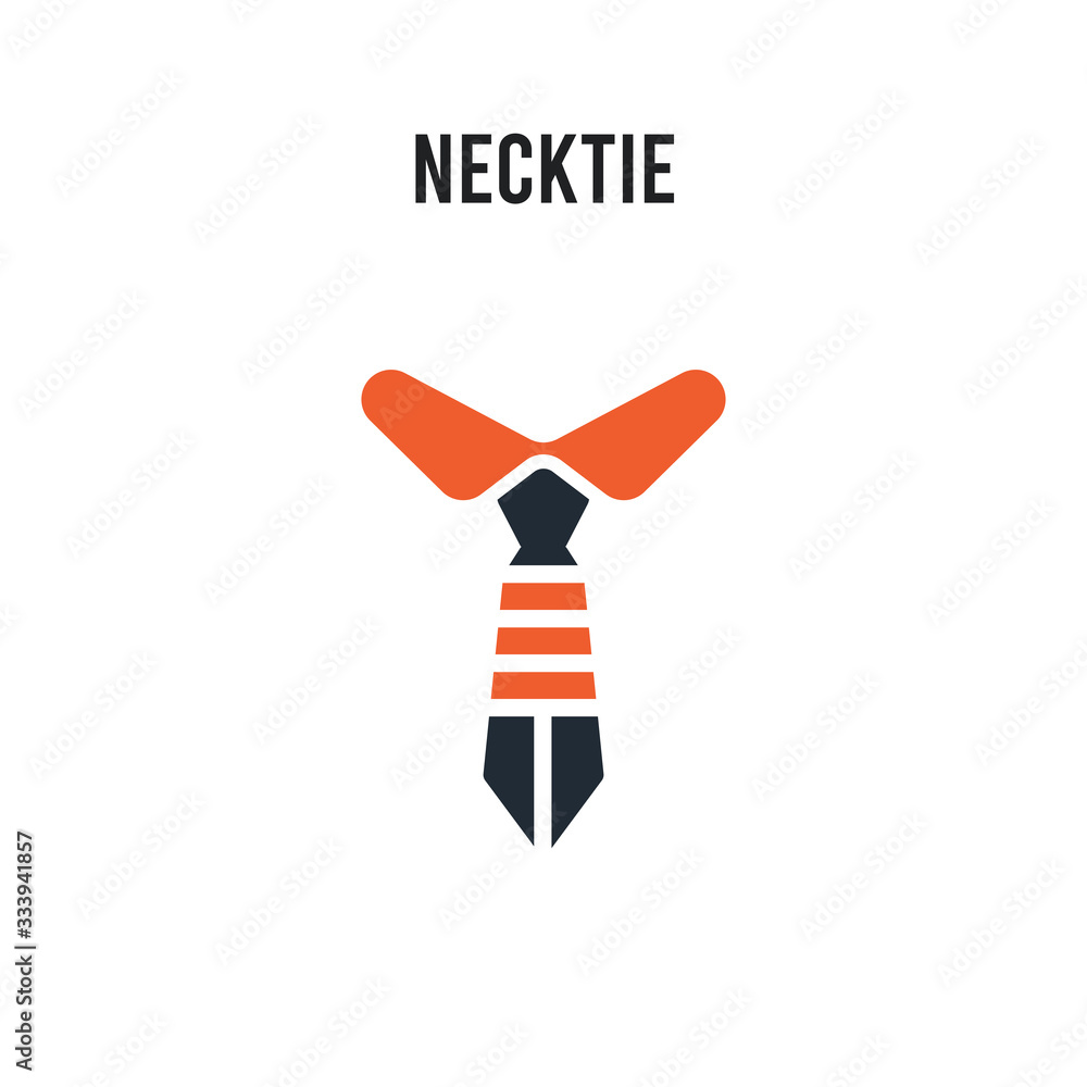 Obraz premium necktie vector icon on white background. Red and black colored necktie icon. Simple element illustration sign symbol EPS