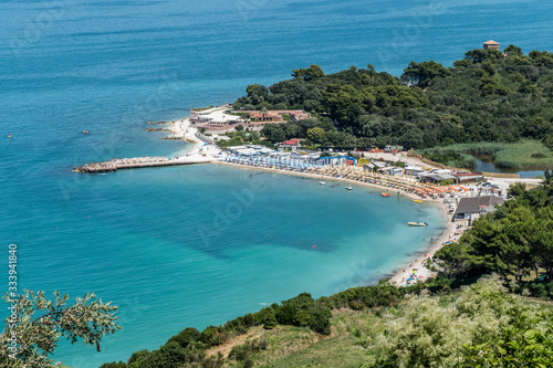 The beach of Portonovo in Adriatic Sea photo