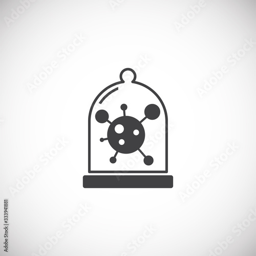 Quarantine related icon on background for graphic and web design. Creative illustration concept symbol for web or mobile app